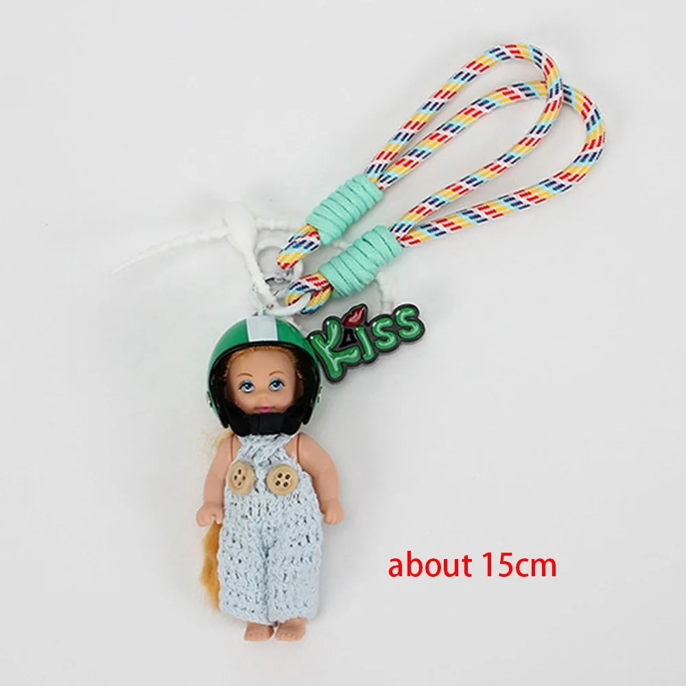 New Cute locomotive Doll Pendant Hanging Ornament DIY Change Clothes Car Key Ring Backpack Accessory for Barbie Doll Cute