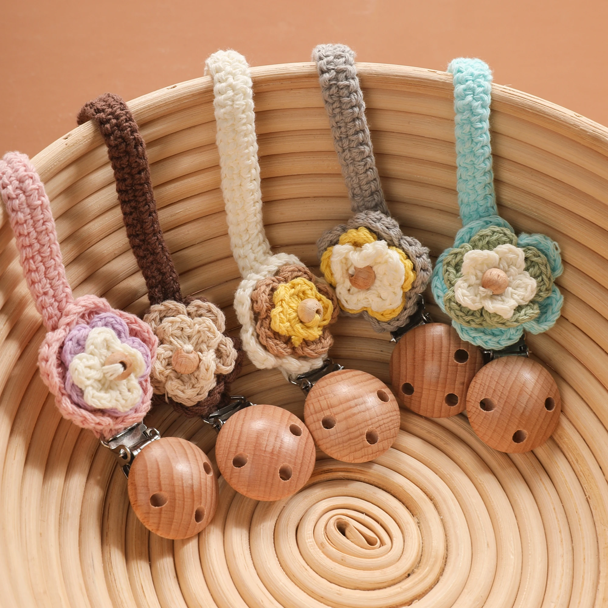 Cotton baby pacifiers  dental bead holders  Pacifier Clips  wooden pliers  toy pacifier pendants  Gifts Articles