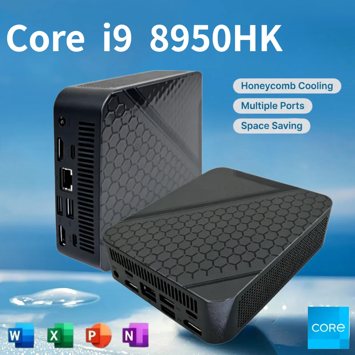New Mini PC High-Performance Portable Mini Gaming Desktop PC 16GB Intel i9 8950HK 1TB/2TB 4K WiFi6 USB