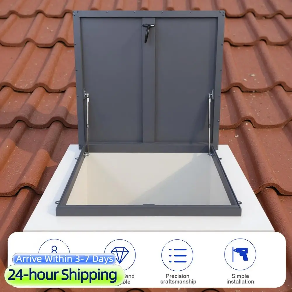 

Водонепроницаемый люк-окно для крыши 31,5 x 31,5 дюймов, из оцинкованной стали, для подвалов, с крышкой-дверцей, подходит для дома и промышленности