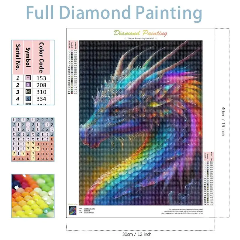 GATYZTORY Full Diamond Painting New Collection Dragon Mosaic Animal 5D DIY Embroidery Needlework Home Decor Gift