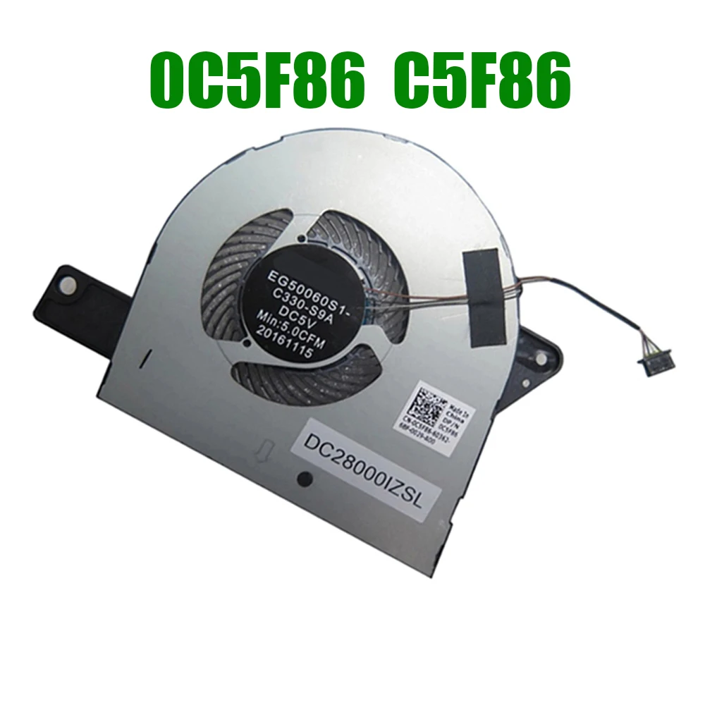 For DELL For Latitude 5580 For Precision 3520 0C5F86 C5F86 EG50060S1-C330-S9A DC28000IZSL DC5V 0.38A Laptop CPU Fan