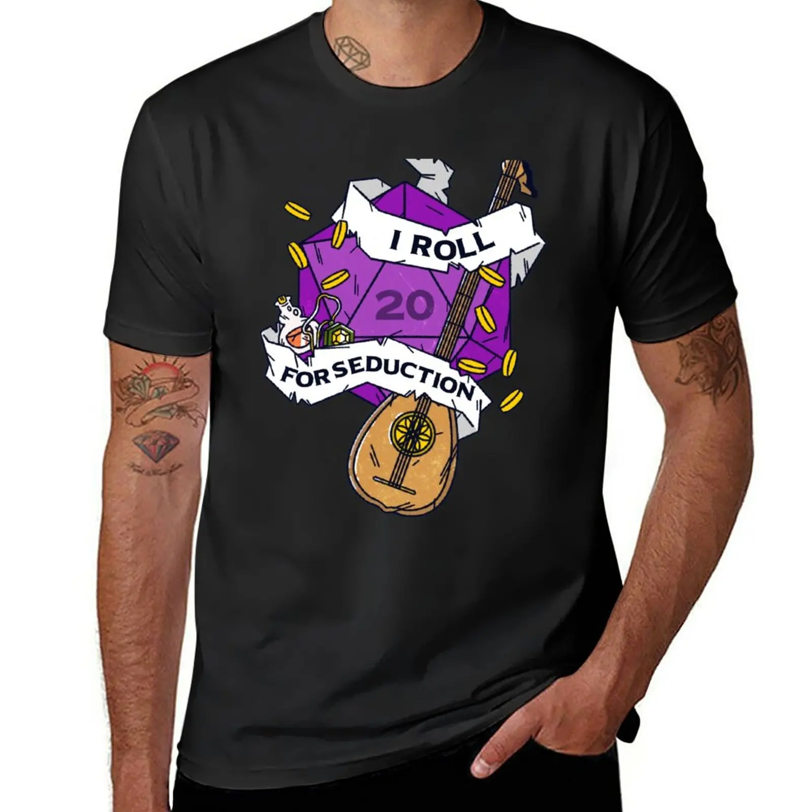 New Tabletop RPG Bard - I Roll For Seduction T-Shirt hippie clothes custom t shirts design your own t shirts for men cotton