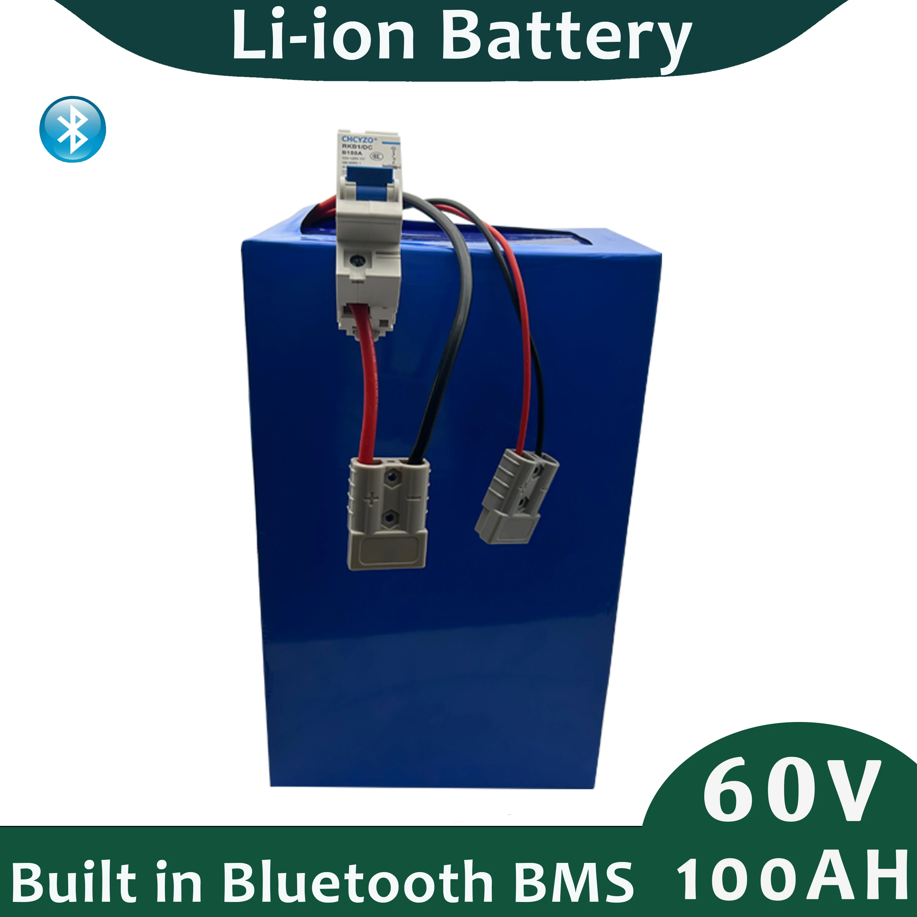 

60V 100AH Lithium Battery Built In 150A BMS With Bluetooth Lithium Ion Pack for Golf Cart