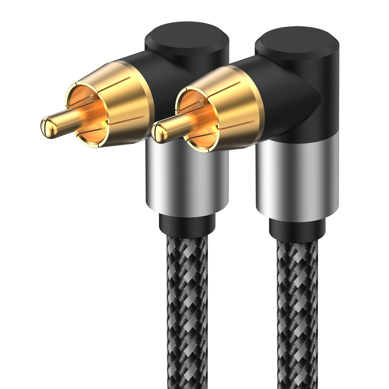 90-Degree HiFi RCA Coaxial Audio Cable Hi-End RCA to RCA Male SPDIF Digital Coaxial Cable for DVD Projector TV Speaker Amplifier