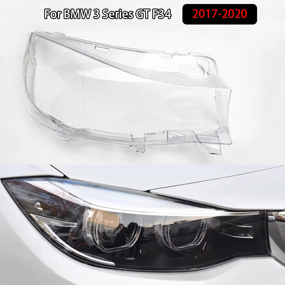 

For BMW 3 Series GT F34 2017-2020 Headlamp Shell Transparent Headlight Cover Lamp Shade Lampshade Lens Plexiglass