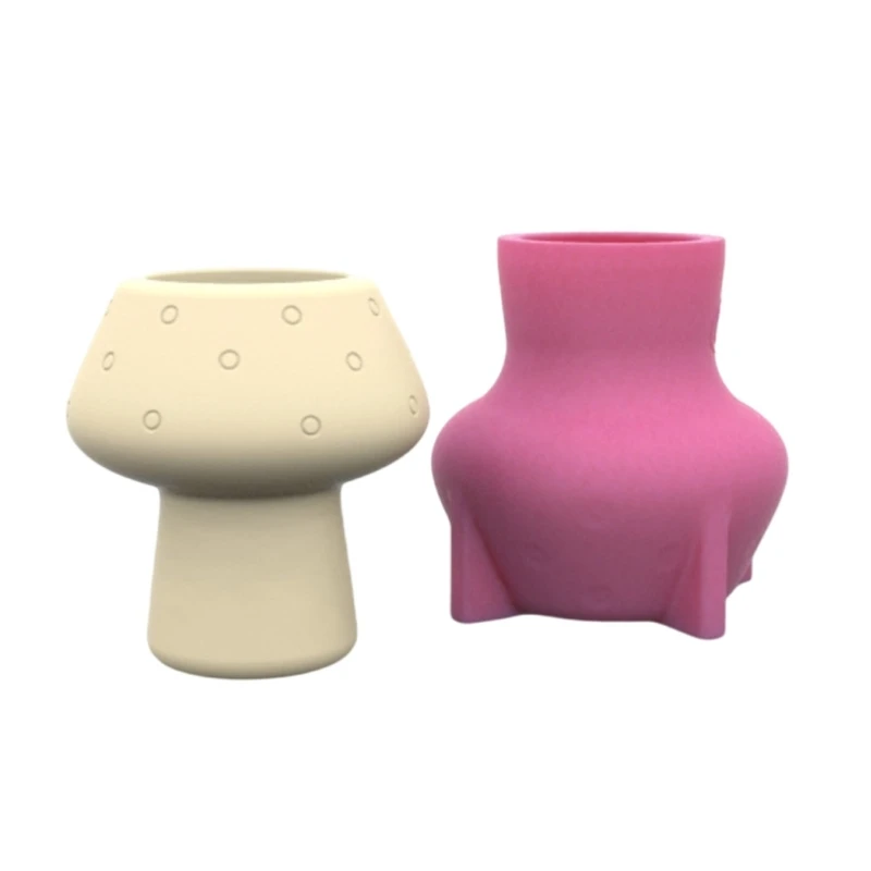 Elegant Mushroom Shaped Sturdy Silicone Flower Pots Mould Tool Must Have Accessory for Home Use Resin Art Enthusiasts