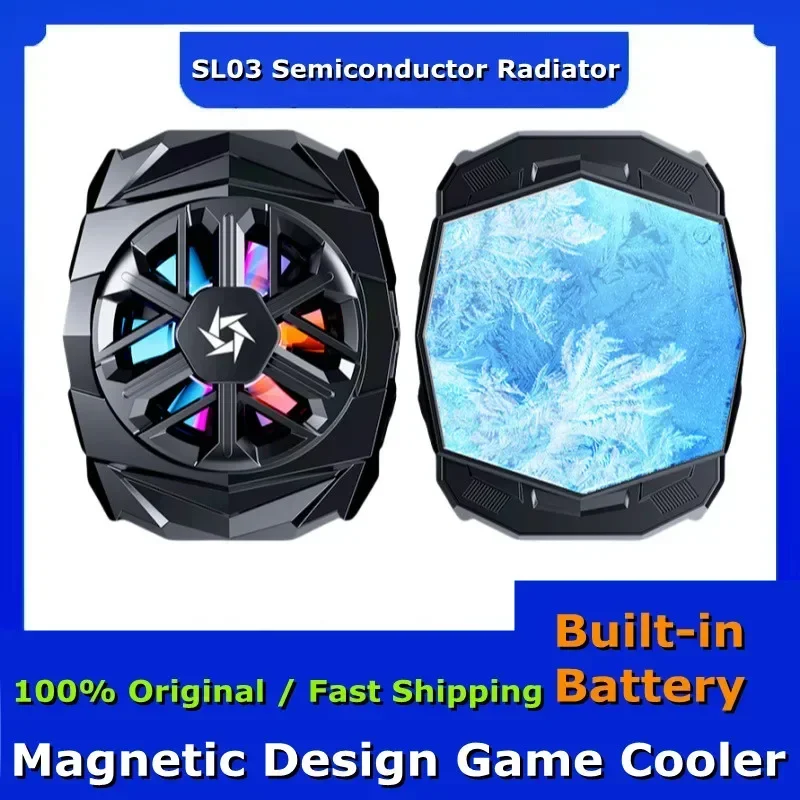 

NEW SL03 Mobile Phone Magnetic Semiconductor Game Cooler for PUBG Cooling Fan Radiator for IPhone IOS Android Gaming Accessories