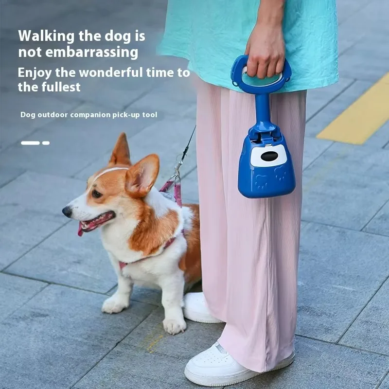 Pooper Scooper Limpiador de inodoro al aire libre para mascotas, una herramienta perfecta para limpiar la excrementos de perros que caminan en su pedido de perro con un solo clic