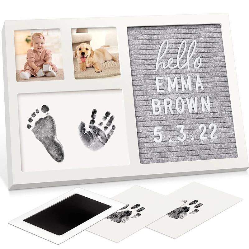 DIY Newborn Baby Footprints Pet Dog Footprint Handprint Pad Kits Photo Frame Toddlers Souvenir Accessories Safe Baby Shower Gift