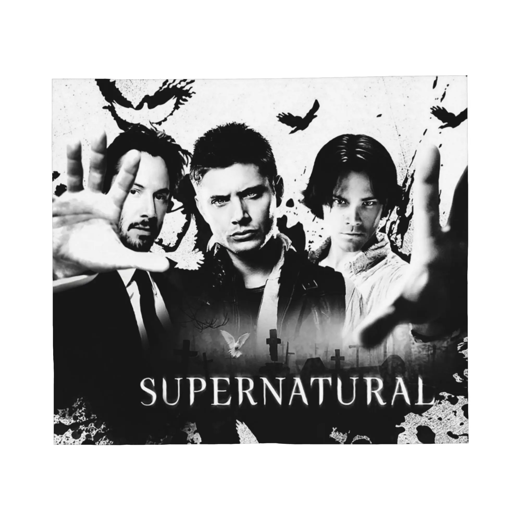 بطانية فيلم رعب خارقة للطبيعة سام وينشستر دين وينشستر كاستيل غامض رهيبة قابلة للتنفس رمي البطانيات للغطاء #2