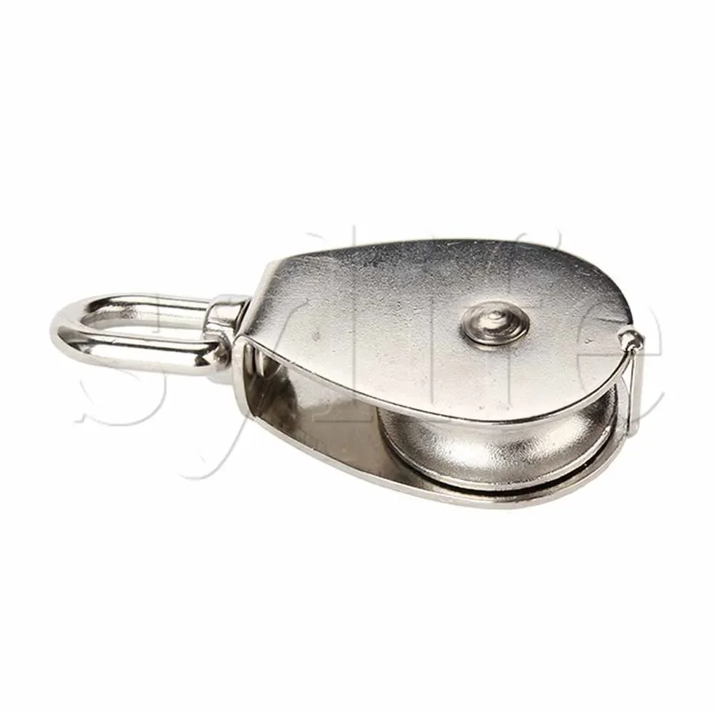 400kg Load M50 Stainless Steel 304 Swivel Pulley Block with Single Wheel