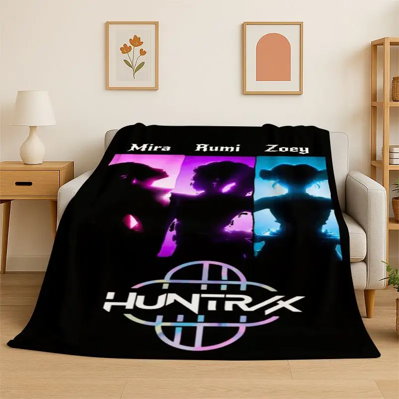KPop D-Demon Hunters Saja Boys Cartoon Soft Flannel Throw Blanket,Cozy Blanket for Bed,Couch,Sofa,Bedroom,Living Room,Travel