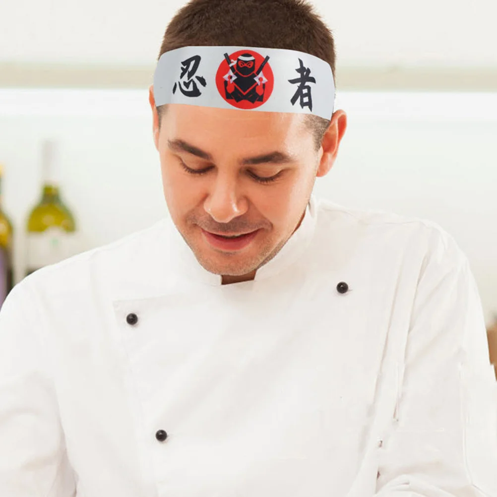 3 szt. Japońskie opaski ninja hachimaki dla mężczyzn, kobiet i dzieci, kostium samuraja, bandana szefa sushi, opaska karate, przebranie na imprezę cosplay