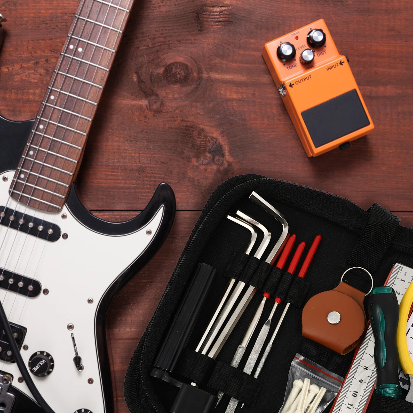 

24 Pcs Guitar Repair Tools Kit Professional Maintain Accessories Durable Storage Bag String Changing Maintenance Repair Supplies