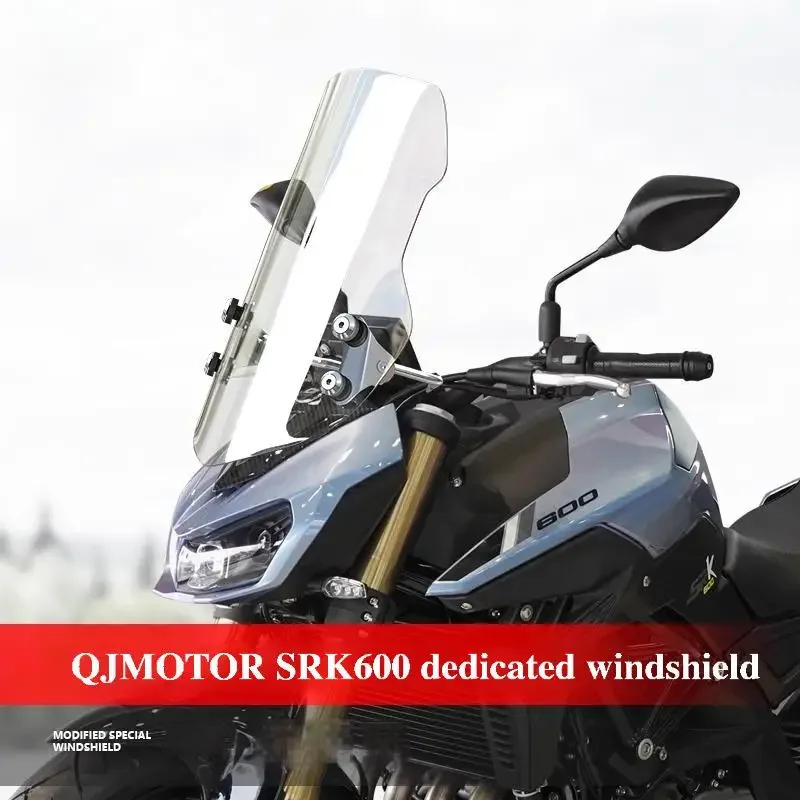 

For QJMOTOR SRK 600/550 Motorcycle Windshield Screen Shield Windscreens Wind Deflectors Front Glass Increased Windshield