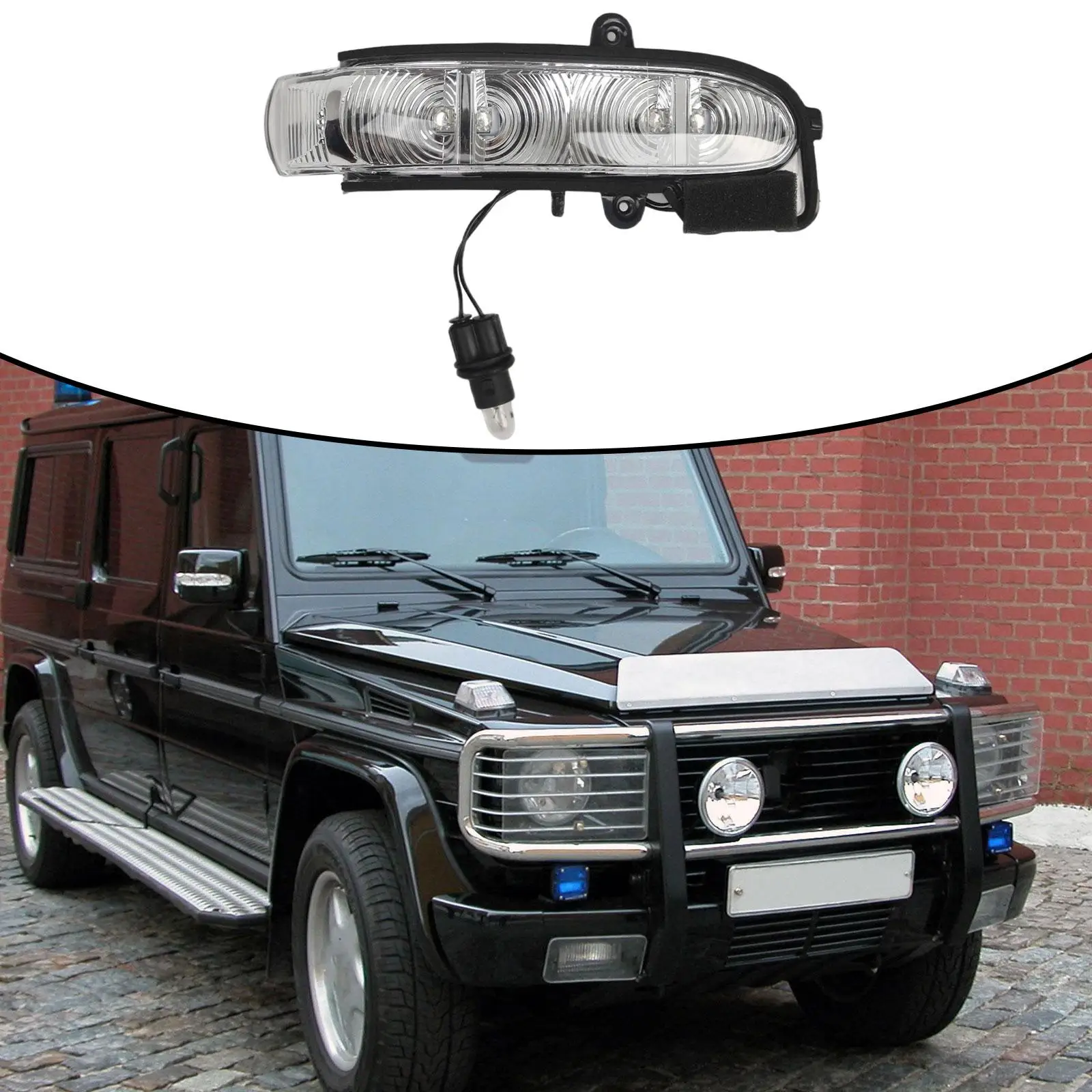 

Car Rearview Mirror Turn Signal Light Direct Replaces 2038201421 Assembly