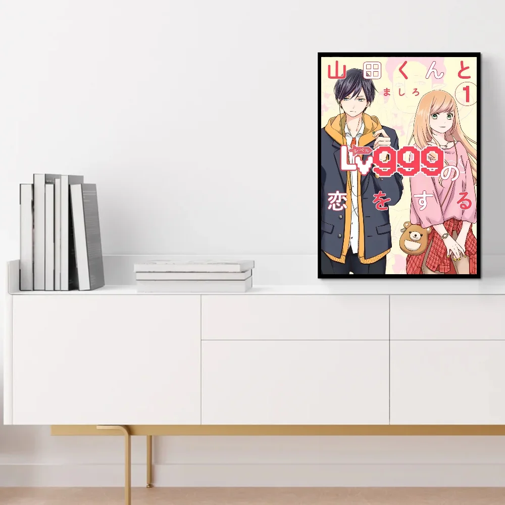 Anime My Love Story Yamada Lv999 Vintage Posters Sticky Retro Kraft Paper Sticker DIY Room Bar Cafe Kawaii Room Decor