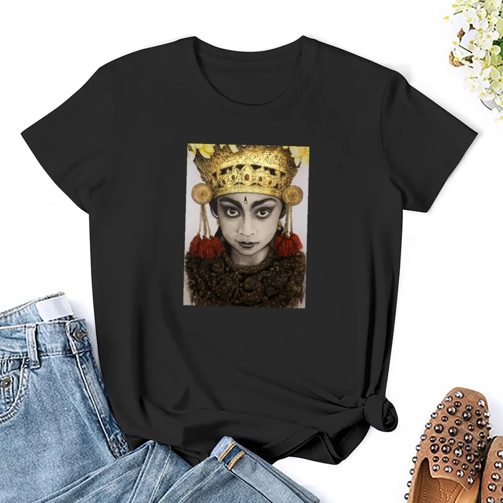 Bali Gold T-Shirt hippie clothes korean fashion animal print shirt for girls cute clothes luxury designer clothing Women