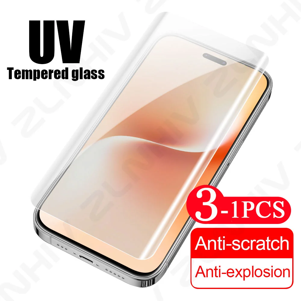 3/2/1Pcs UV tempered glass Smartphone screen protector for Honor Magic 7 6 5 full cover protective film 200 100 90 80 70 X60 Pro