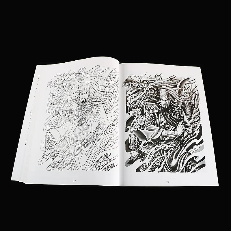 Per principianti cina tradizionale modello di Design del libro del tatuaggio scimmia Samurai antico generale Stencil disegno Top accessori per