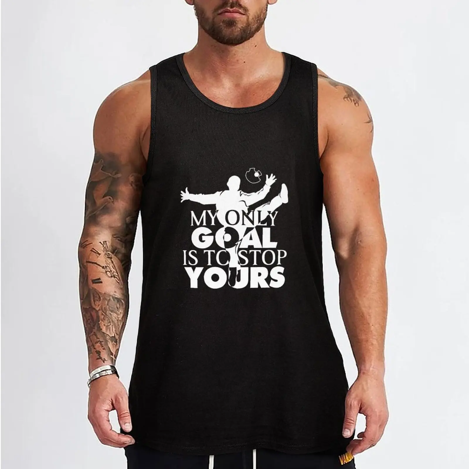 My Goal Is To Stop Yours Handball Goalie H&ball Goalkeeper Handball Lover Tank Top bodybuilding for men male top