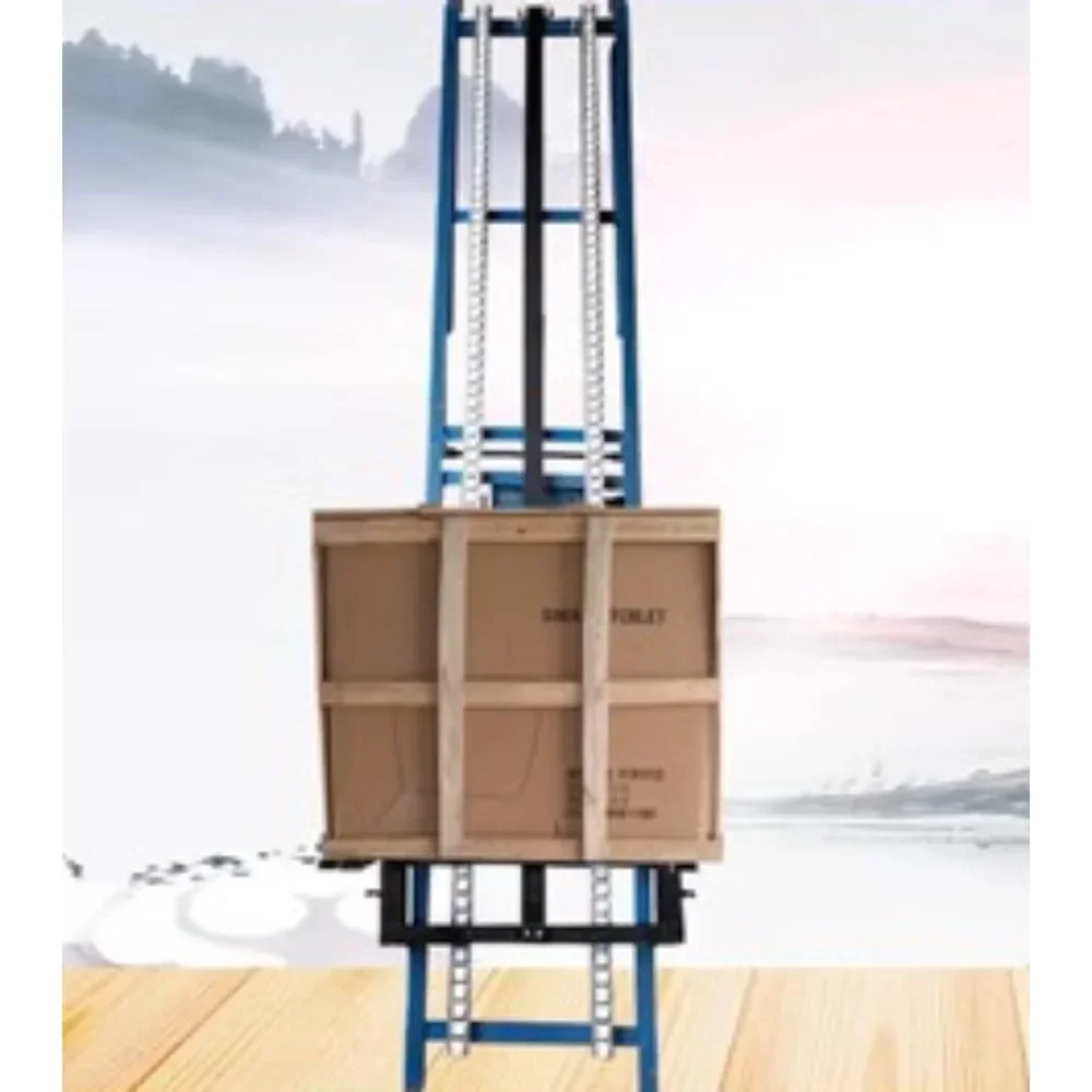 Small loading elevator electric hoist loading and unloading goods on the second floor of the cargo and grain site