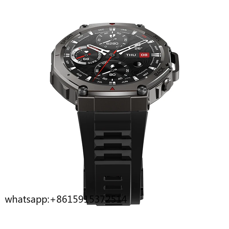 TLCRETE جديد وصول DM58 GPS ساعة ذكية مقاوم للماء في الهواء الطلق 500mAh بطارية AMOLED عرض سيليكون مكالمة هاتفية Smartwatch #3