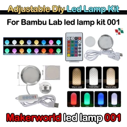 Bambu Lab için Led Lamba Kiti Ayarlanabilir Işık Kiti Led Işık Parçaları Donanım DIY Modeli beyaz/soğuk/sıcak ışık Lamba kabuk olmadan 001