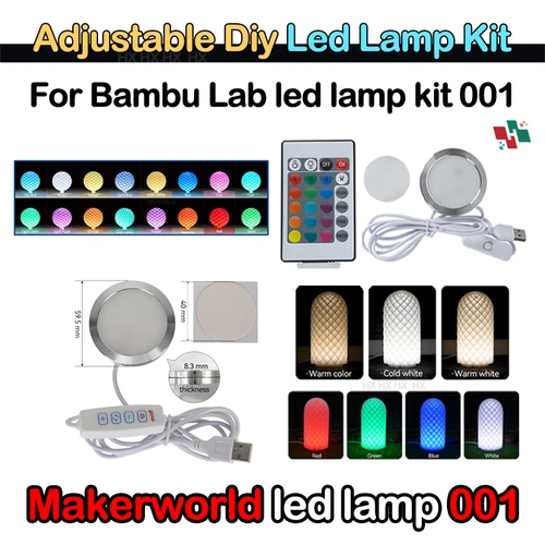 Kit de lámpara Led ajustable para laboratorio de bambú, piezas de luz Led, Hardware, modelo DIY, luz blanca/fría/cálida sin carcasa de lámpara 001