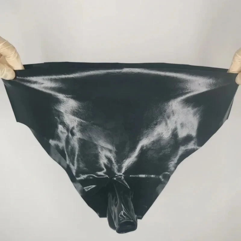 남성용 섹시한 라텍스 원피스 심리스 시스 브리프, 시시 커플 속바지, 고무 에로틱 언더팬츠 타이즈 팬티