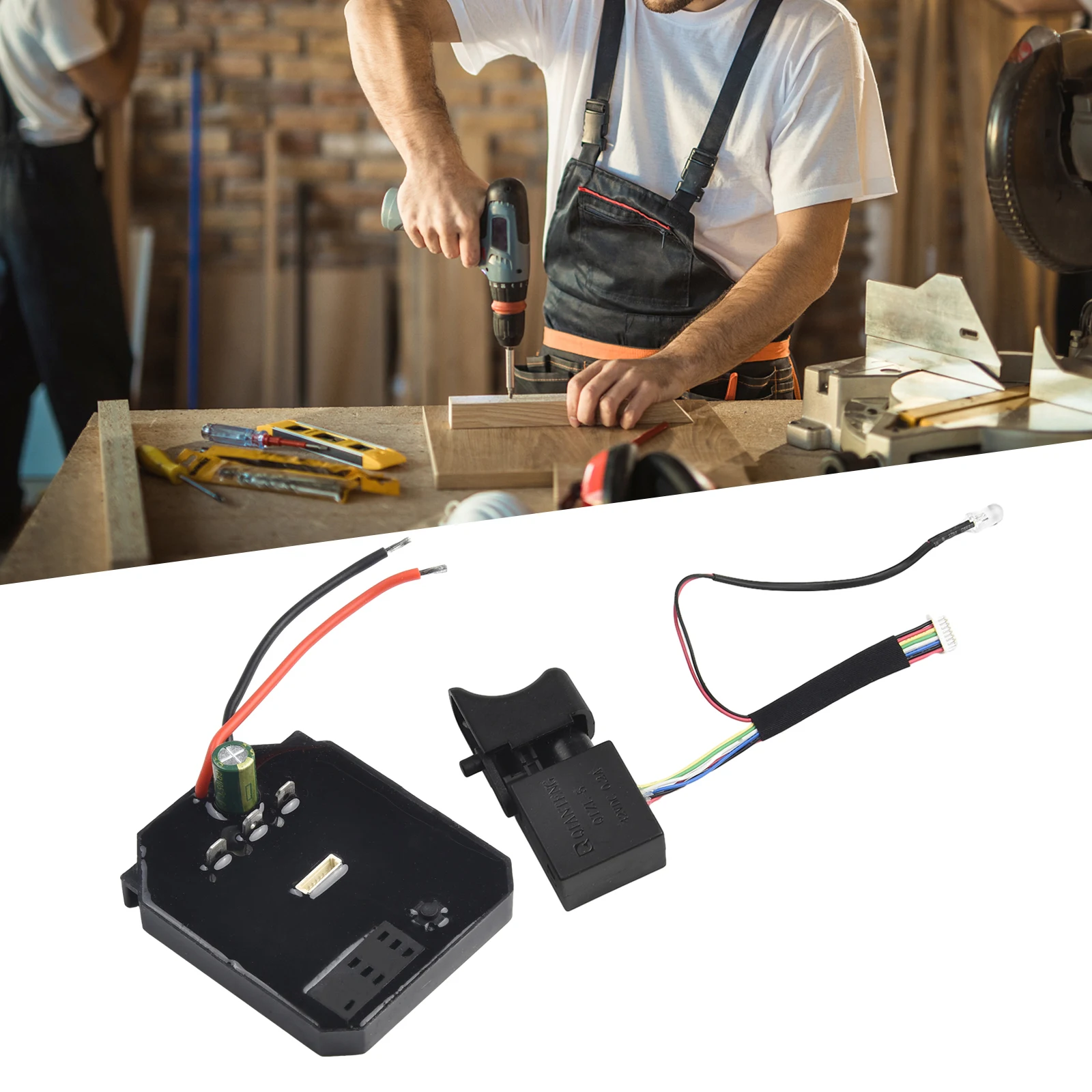 

Бесщеточный электрический гаечный ключ, плата управления приводом с переключателем для Dayi 2106/161/169, электрический гаечный ключ, электроинструмент