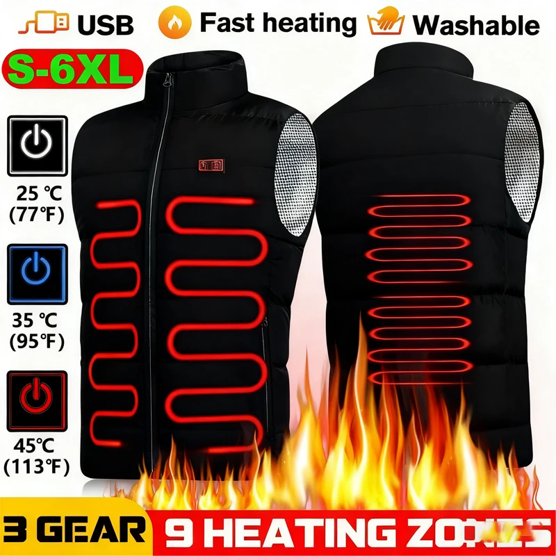 

Heating vest area electric jacket men's and women's sportswear heating jacket graphene heating jacket USB heating jacket camping