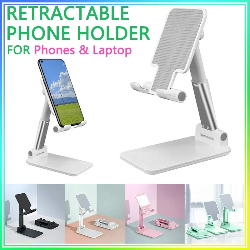 

Adjustable Phone Holder For Desk Foldable Phone Stand Tablet Stand Retractable Anti Fall Live Bracket
