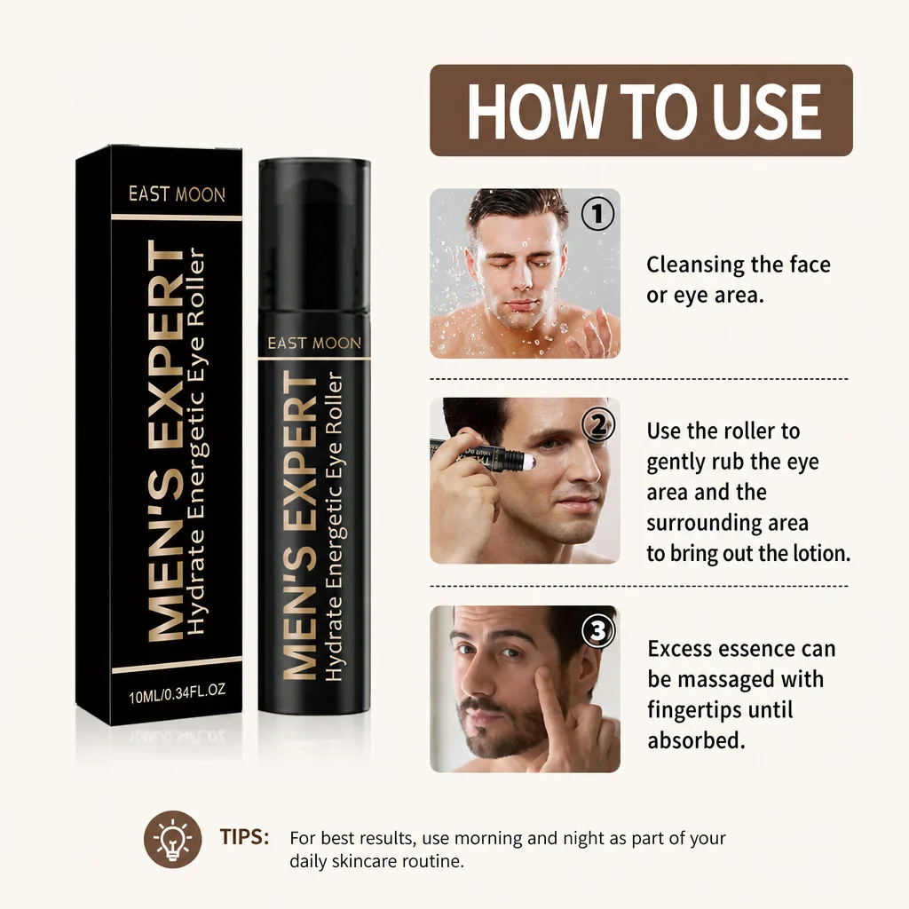 10ml Hyaluronic Acid Eye Roller Tool Moisturize Reduce Fine Lines Ease Eye Fatigue Lift Firm Restore Bright Eye Serum