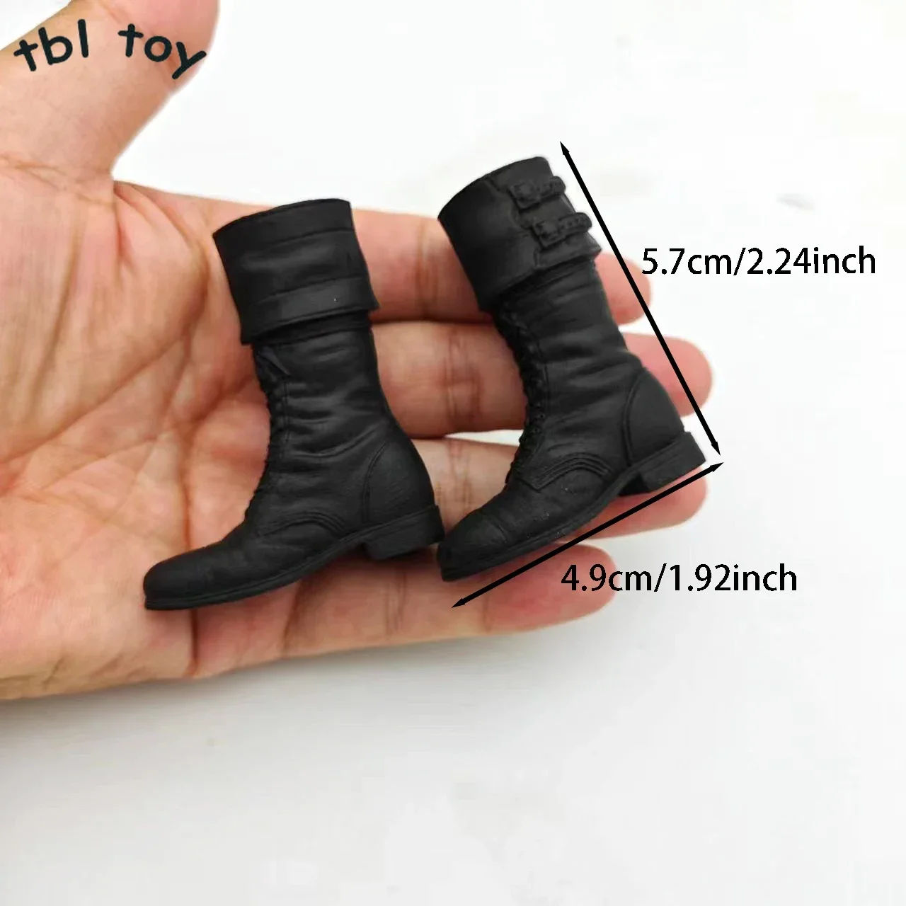 Black 1/6 Scale Soft Hollow Boots Model Male Soldier Shoes Fit for 12in Doll Action Figure