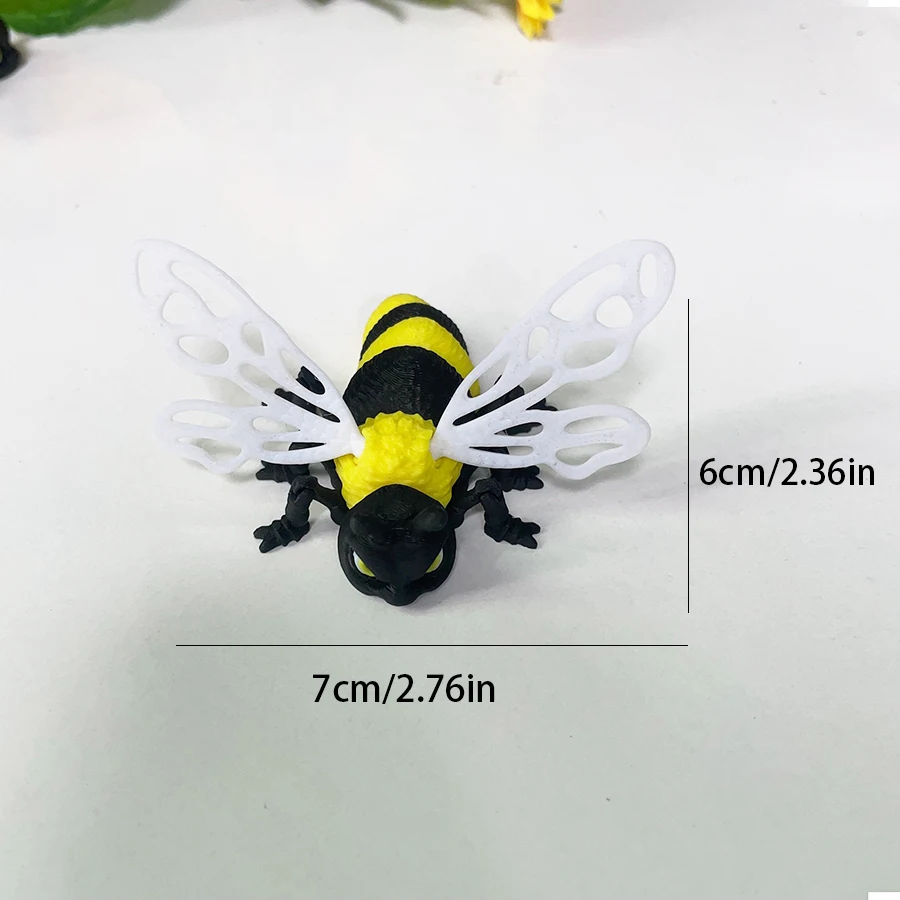 3d Printed Cute And Quirky Bumblebee Models Can Be Creatively Used For Desktop Decoration, Sculpture Ornaments, Holiday Gifts