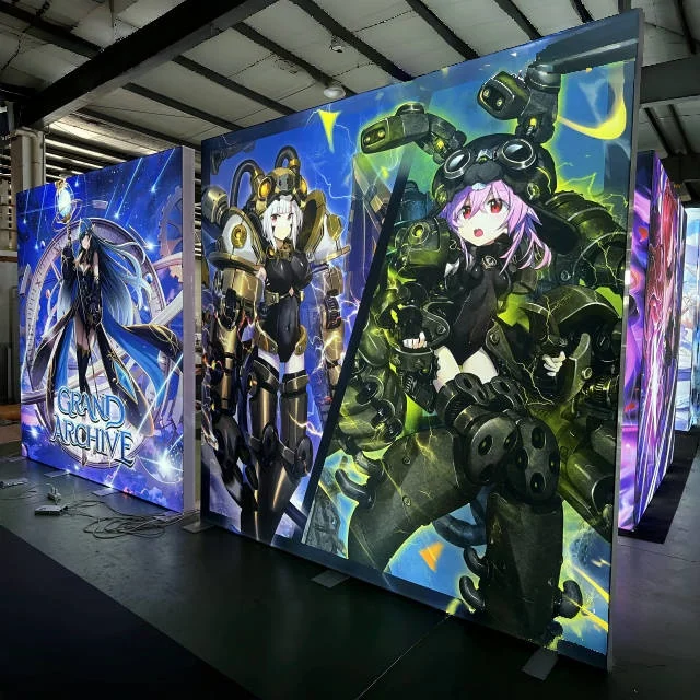 Premium Anime Expo Booth Design SEG Tessuto stampato e LED retroilluminato personalizzato