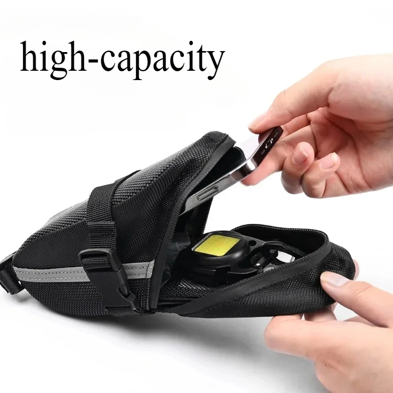 Bicycle Saddle Bag Nylon Waterproof Mountain Road Bicycle Disglement Bag Universal Light Outdoor Riding Supplies Ail Storage Bag