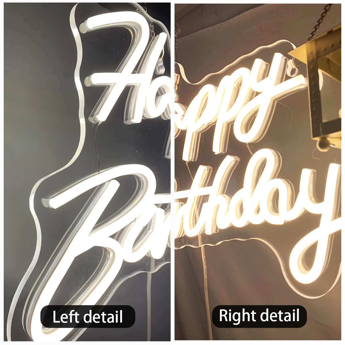 Happy Birthday, neon sign letters, suitable for parties, birthday parties, bedroom room children birthday atmosphere neon lights