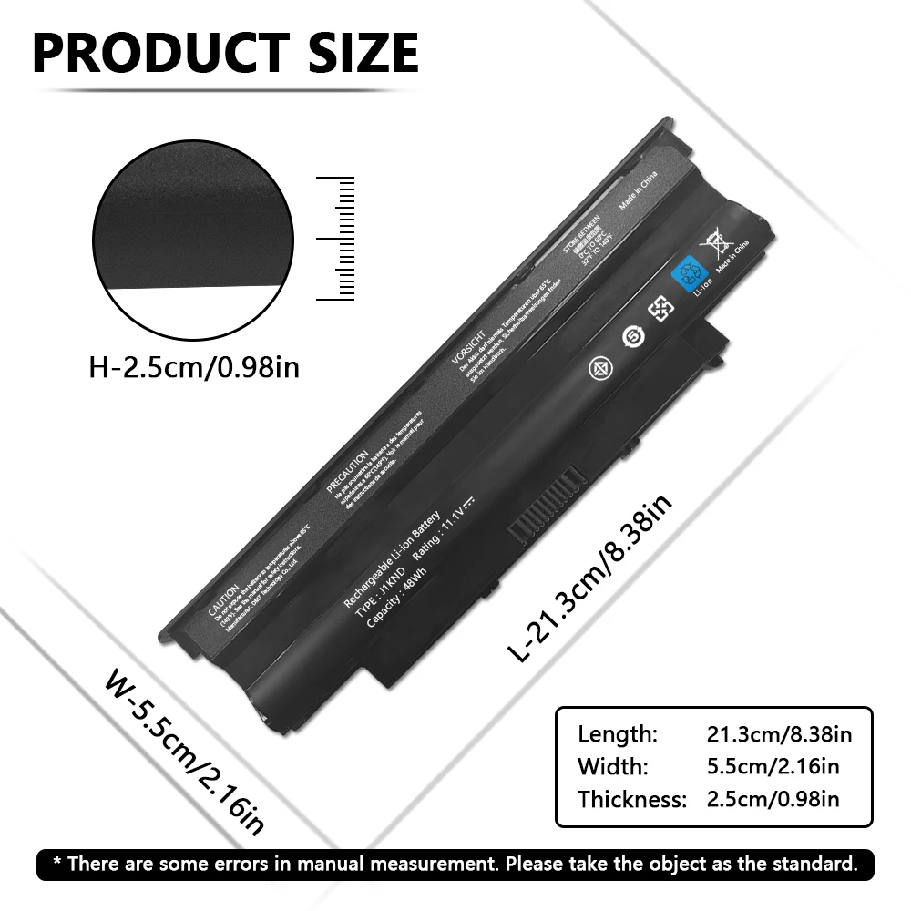 J1KND Battery Replacement, j1knd Dell Laptop Battery 11.1v 48wh for inspiron n7010 n5110 n5050 n5010 n7110 n4050 n4010 3520n3110