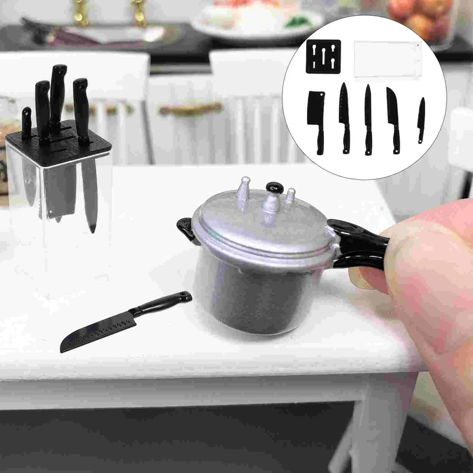 

1 Set of Simulated Miniature Craft Adorable Mini Kitchen Decorative Miniature Craft Decor accessory