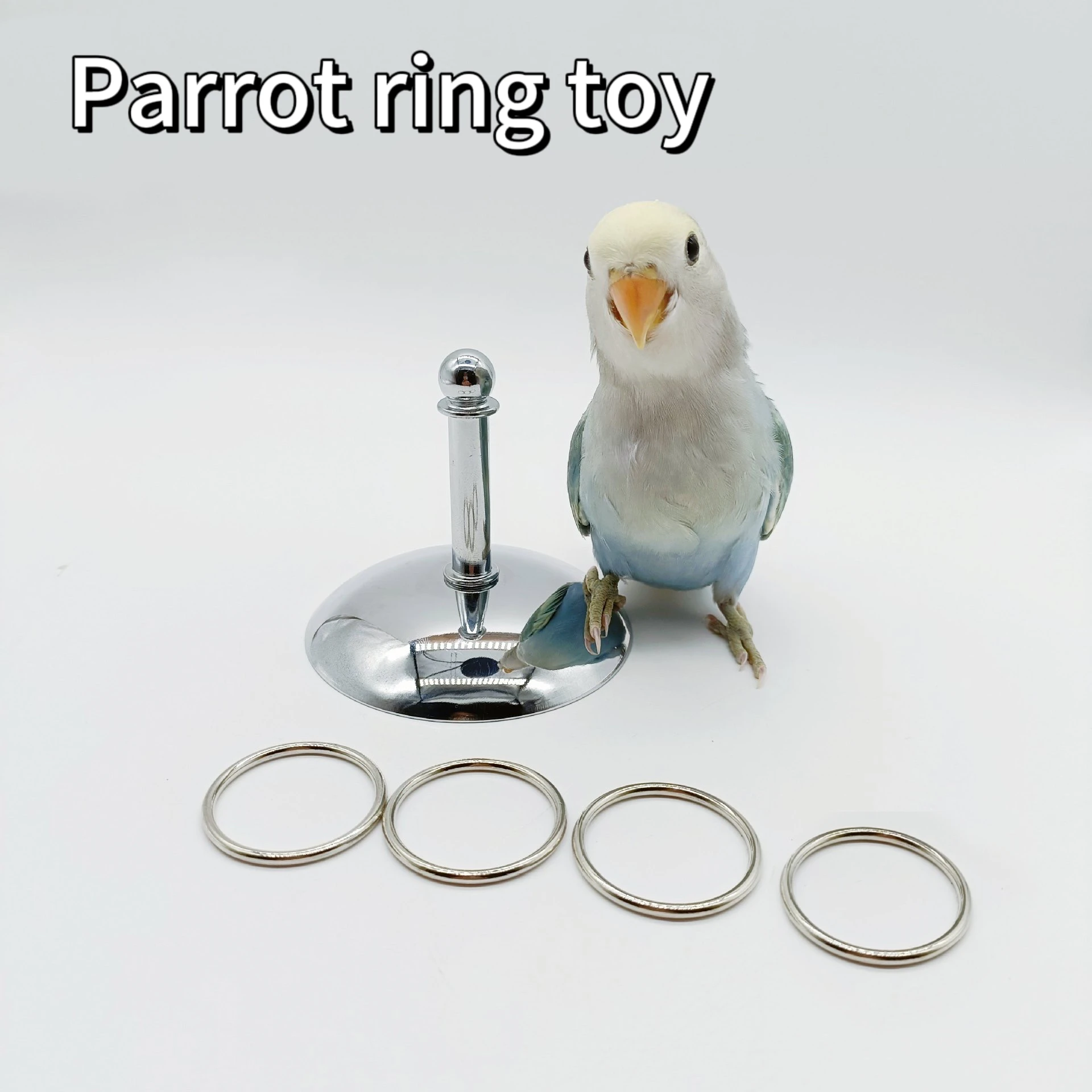 

Parrot interactive toy training supplies Tiger skin peony development intelligence Xuanwind parrot training bird stainless steel