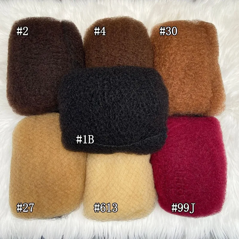 الأفرو غريب مجعد الكروشيه النسيج حزم الشعر البشري 12-22 بوصة ملحقات جديلة القذرة # 1ب # 4 # 30 # 27 # 613 # 99J للنساء