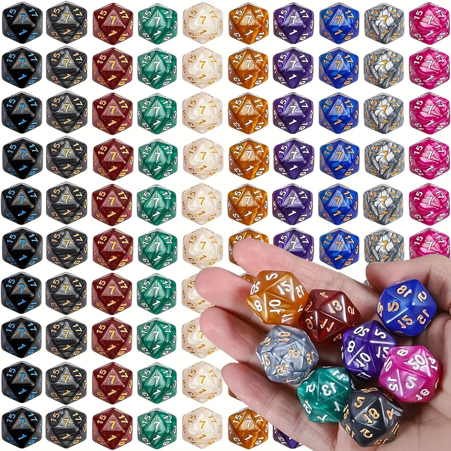 28-49 قطعة مجموعة نرد متعدد السطوح مع حقيبة تخزين سوداء عدد اللون نرد متعدد السطوح RPG D & D ملحقات ألعاب لعب الأدوار