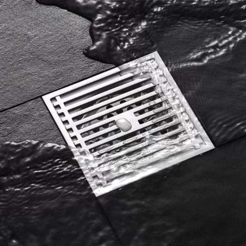 Bathroom shower floor drain made of 304 stainless steel material, kitchen square anti odor floor drain