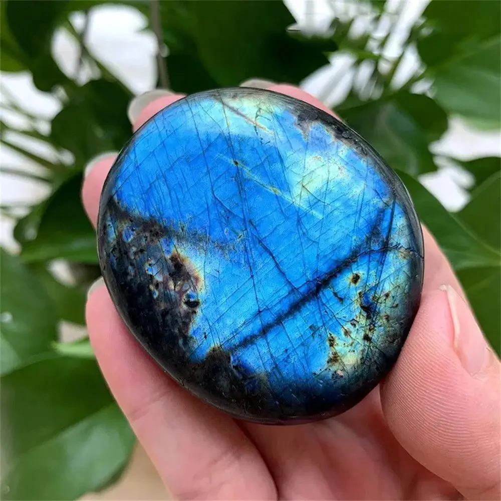 1pc Natural Crystals Labradorite Healing Tumbled Raw Blue Moonstone Massge Palmstone Energy Reiki Quartz Stones Mineral Specimen