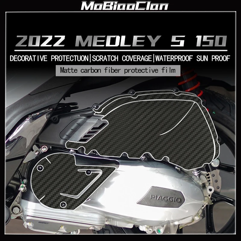 For PIAGGIO MEDLEY S150 2022 Motorcycle stickers 3D carbon fiber protective stickers body modification accessories