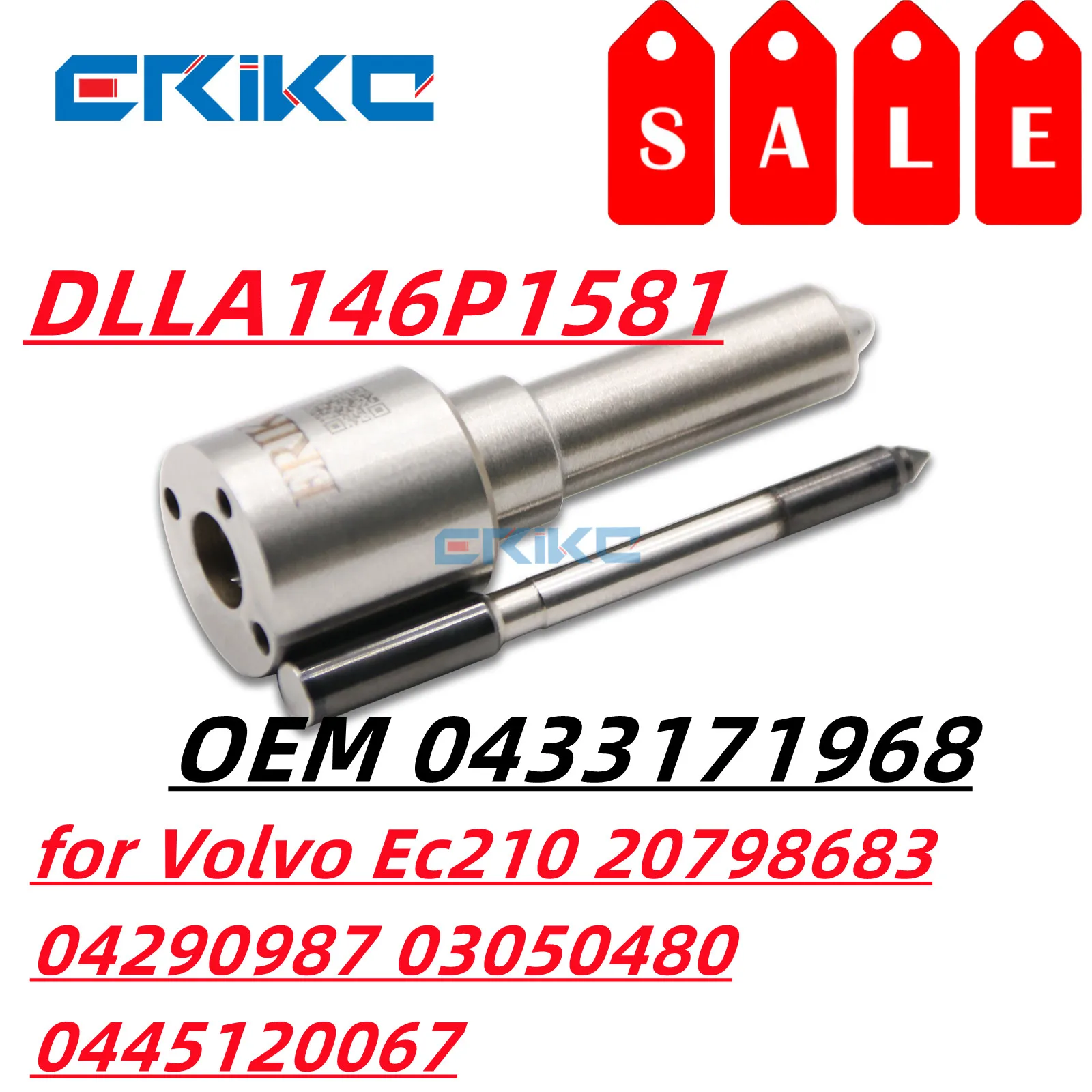 0445120067 Nozzle DLLA146P1581 Fuel Injector Nozzle DLLA 146 P1581 0433171968 for Volvo Ec210 20798683 04290987 03050480