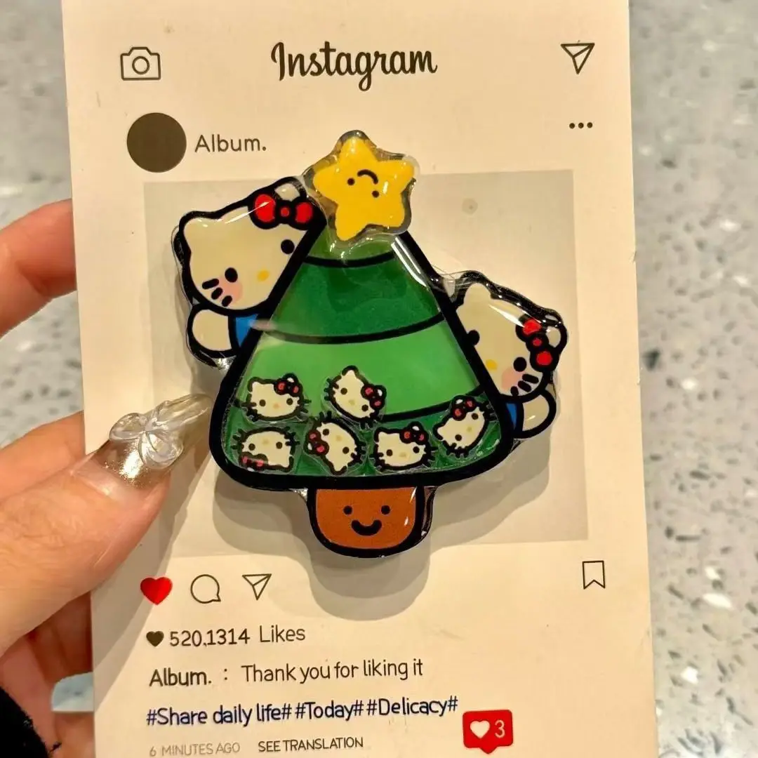 

sanrio Christmas autumn winter halokitty rocking new niche keychain pendant acrylic cute cartoon portable pendant